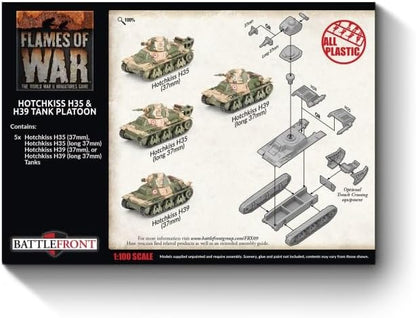 Flames of War: FRX09 H35 / H39 Hotchkiss Tank Platoon (x5 Plastic