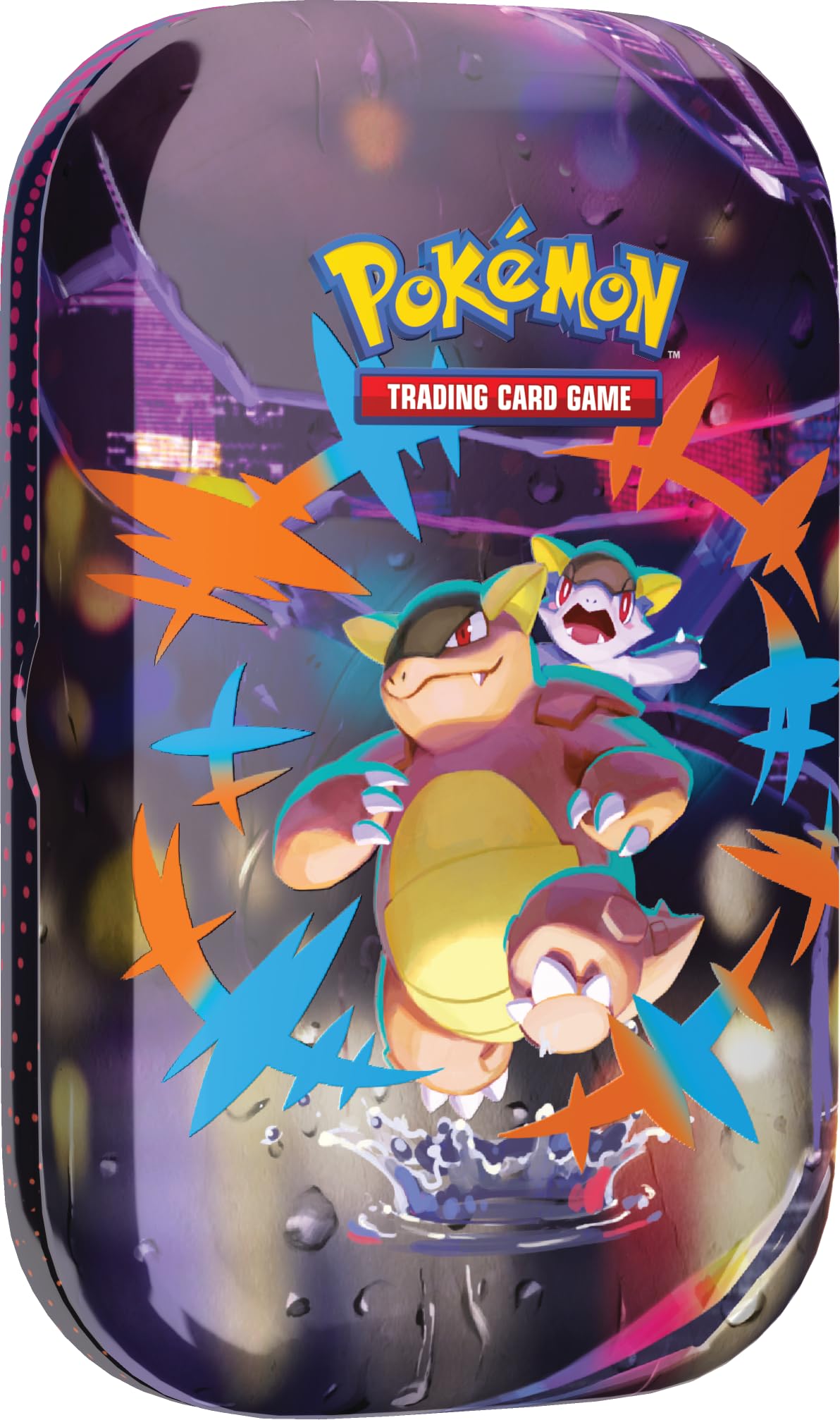 Pokémon TCG: Mega Heroes Mini Tin – Mega Kangaskhan (1 Sticker, 1 Art Card & 2 Booster Packs