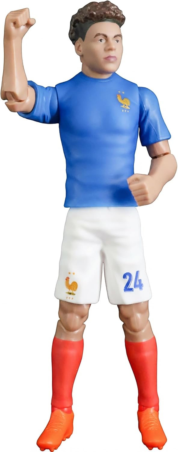 Megableu - FFF Gifted No. 24-20 cm - Large Realistic & Articulated Football Figure with 10 Points - Officially Licensed Product of the French Team - Football Toy with Ball