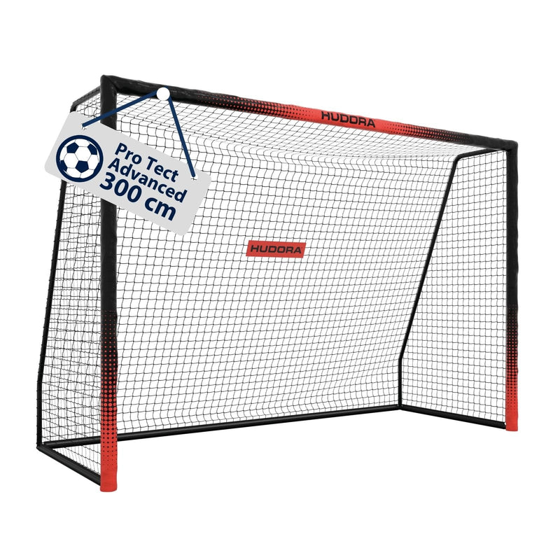 HUDORA Voetbaldoel Pro Tect Advanced – outdoor voetbaldoel met net en weerbestendige ommanteling voor kinderen/volwassenen – eenvoudige montage in de tuin – doelwand met rits- en klittenbandsluitingen