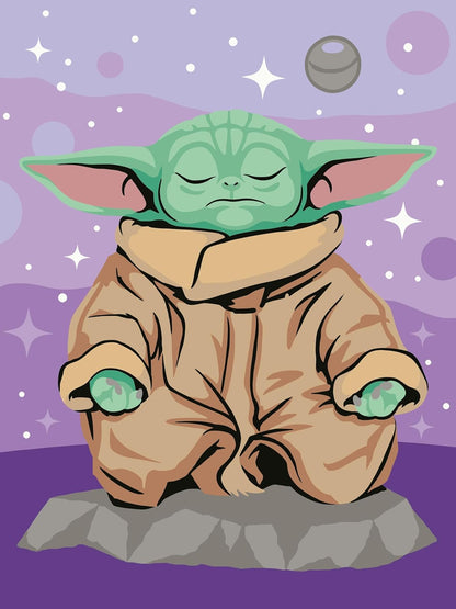 Star Wars: The Mandalorian Creart Painting By Numbers Meditating Grogu