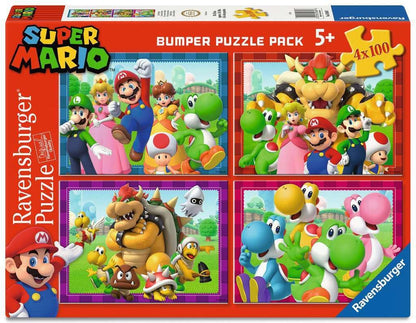 Ravensburger Kinderpuzzle 05689 - Zeit für Mario! – 4X 100 Teile Puzzle in Einer Box, für Puzzle-Freunde und Super Mario-Fans ab 5 Jahren