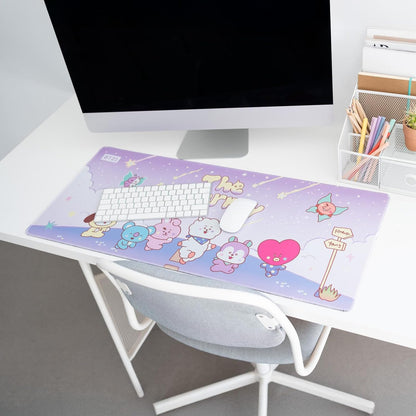 Grupo Erik Gaming Mauspad XXL BT21 Fanartikel Gaming Mousepad rutschfest und Wasserabweisend Mauspad Groß - Mouse Pad XXL Gaming Schreibtischunterlage PC Zubehör Gaming Kawaii K-Pop Kawaii Merch