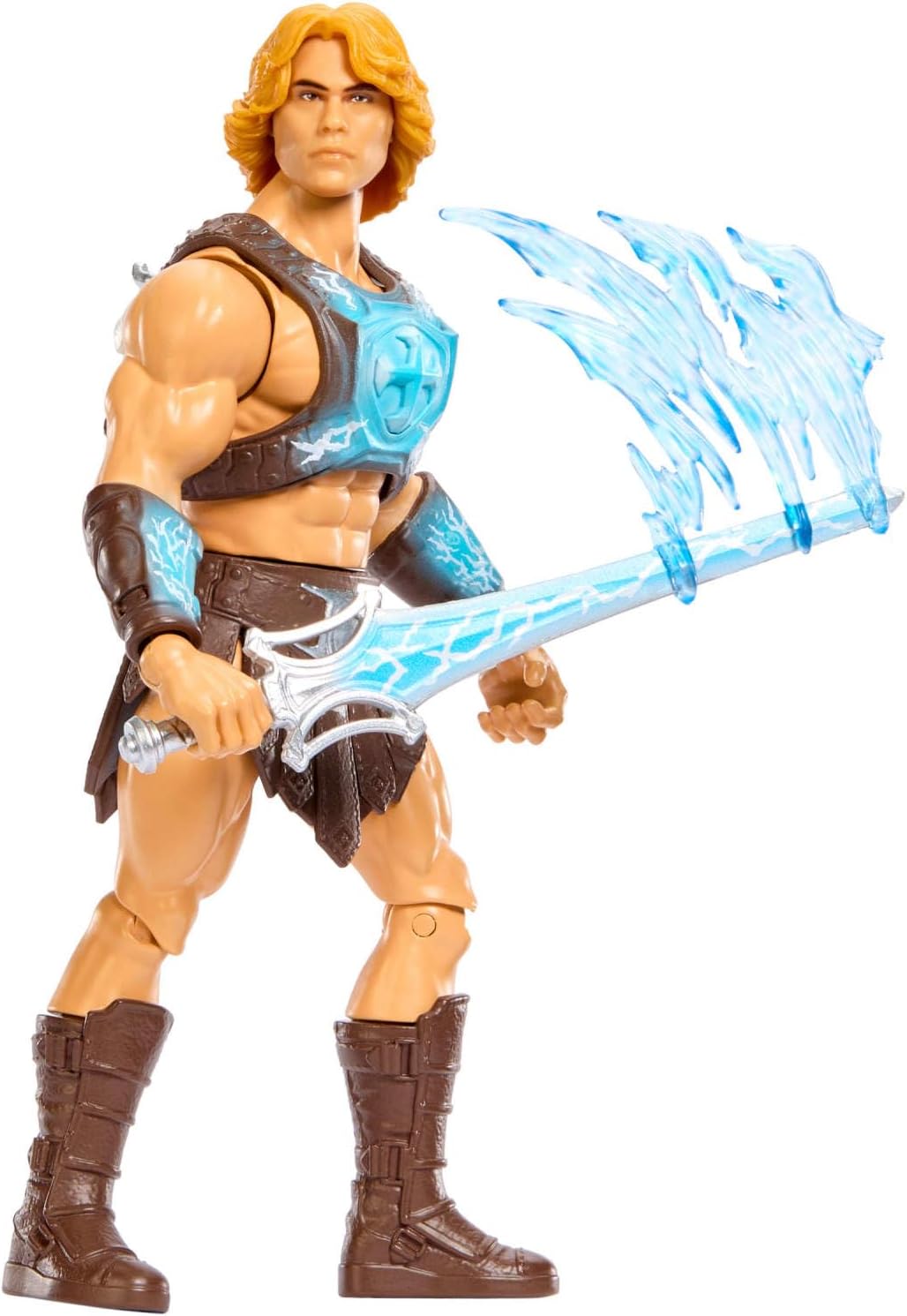Masters of the Universe - He-Man con colpo di Spada del Potere, action figure con movimento di rotazione e rilascio ispirata all'eroe nel film MOTU 2026, 6+ anni, JKJ02