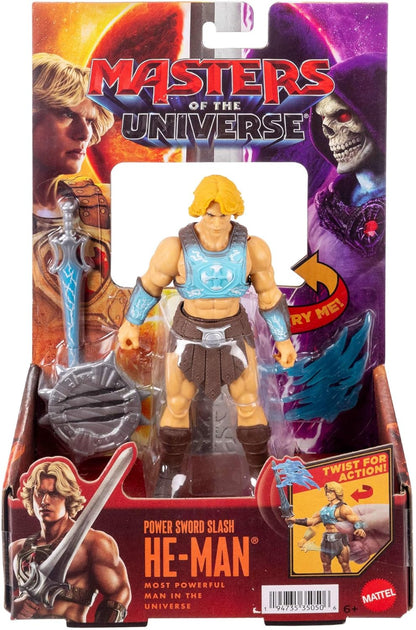 Masters of the Universe - He-Man con colpo di Spada del Potere, action figure con movimento di rotazione e rilascio ispirata all'eroe nel film MOTU 2026, 6+ anni, JKJ02
