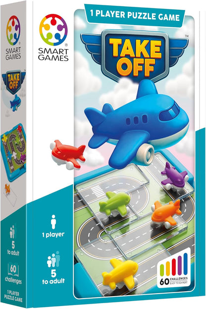 SmartGames - Take Off, 1 Player Puzzle Game with 60 Challenges, Ages 5+