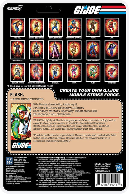 Super7 Reaction+ G.I. Joe Flash (Comic) – Figurine G.I. Joe avec Accessoires – Objets de Collection Classiques et Jouets rétro de 10,2 cm