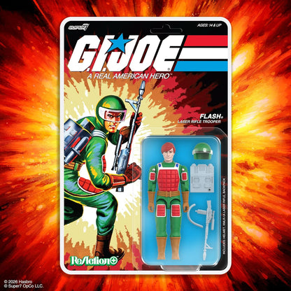Super7 Reaction+ G.I. Joe Flash (Comic) – Figurine G.I. Joe avec Accessoires – Objets de Collection Classiques et Jouets rétro de 10,2 cm