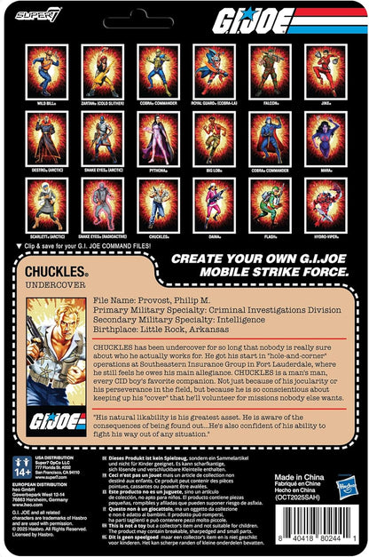 Super7 Reaction+ G.I. Joe Chuckles (Movie) - 4" G.I. Joe Action Figure with Accessories - Classic Cartoon Collectibles and Retro Toys