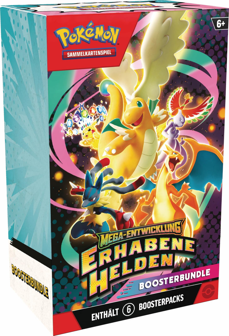 Pokémon-Sammelkartenspiel: Boosterbundle Mega-Entwicklung – Erhabene Helden (6 Boosterpacks