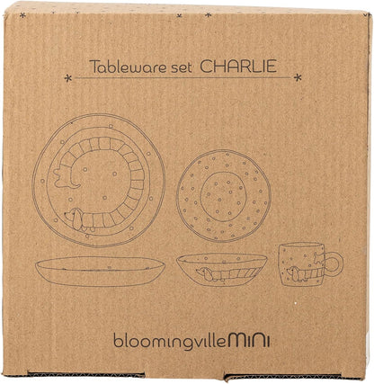 Bloomingville Mini - Charlie Tableware Set - Blue - Stoneware