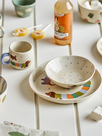 Bloomingville Mini - Charlie Tableware Set - Blue - Stoneware