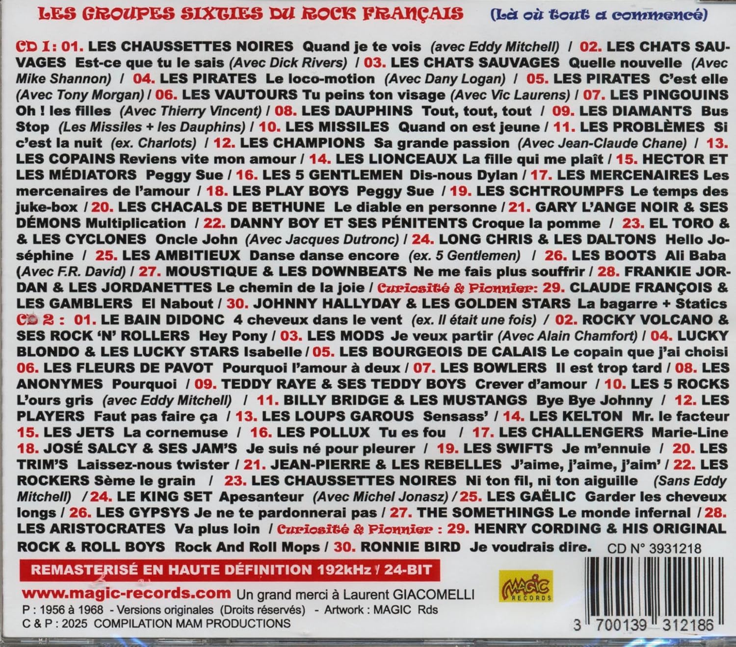 Les Groupes Sixties De Rock Francais