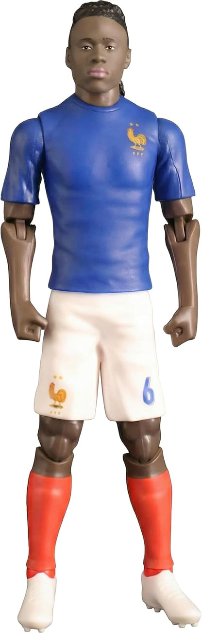 Megableu - FFF Camavinga Figure No. 6-20 cm - Large Realistic & Articulated Football Figure with 10 Points - Officially Licensed Product of the French Team - Football Toy with Ball