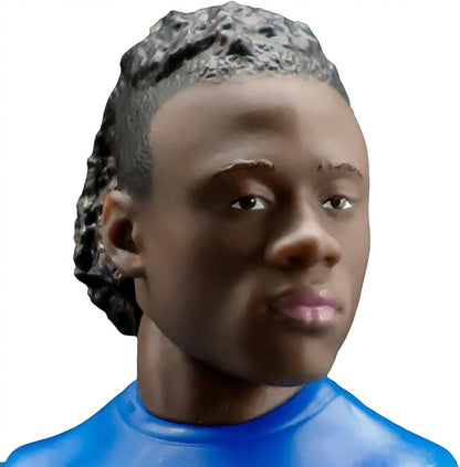 Megableu - FFF Camavinga Figure No. 6-20 cm - Large Realistic & Articulated Football Figure with 10 Points - Officially Licensed Product of the French Team - Football Toy with Ball