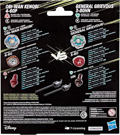 Beyblade X and Star Wars Collab, Obi-Wan Kenobi 4-60P vs General Grievous 3-80HN