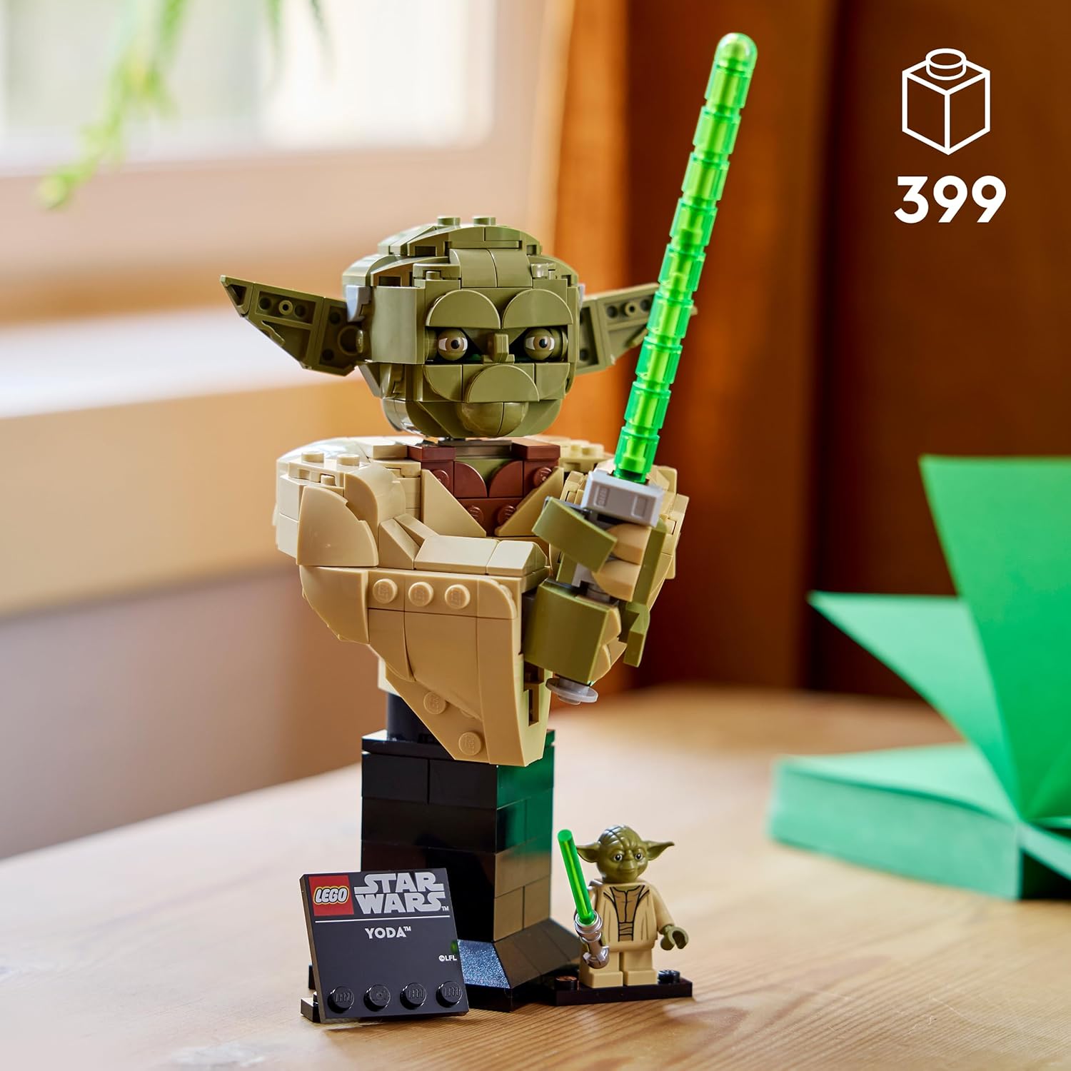 LEGO Star Wars 75438 Yoda Bust - Display Model Kit for Adults w/Green Lightsaber & Collectible Jedi Master Minifigure - DIY Shelf or Room Decor - Gift Idea for Attack of the Clones Fans
