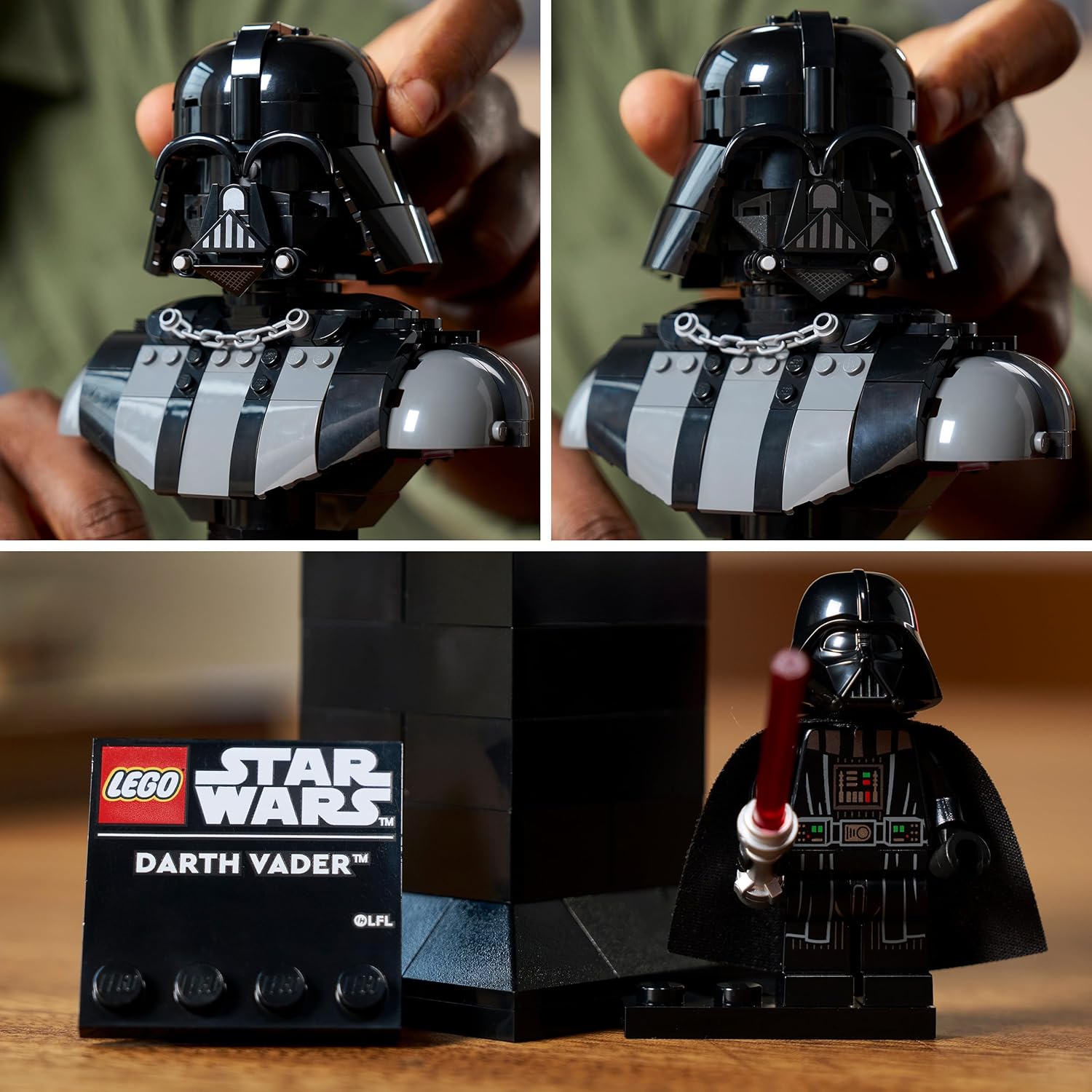 LEGO Star Wars 75439 Darth Vader Buste - Bouwpakket voor Volwassenen Incl. Verzamelbare Sith Minifiguur met Rood Lichtzwaard - Woondecoratie - Cadeau voor A New Hope Fans
