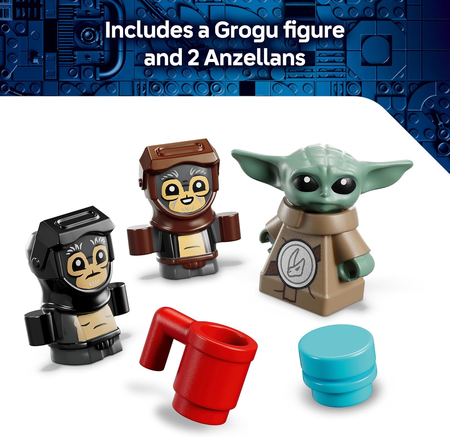LEGO Star Wars 75445 Anzellan Starship Toy - The Mandalorian and Grogu Model Kit w/ 3 Figures & a Droid Workshop - Birthday Gift for 9+ Year Old Boys, Girls & Fans