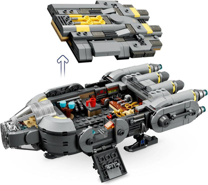 LEGO Star Wars 75445 Anzellan Starship Toy - The Mandalorian and Grogu Model Kit w/ 3 Figures & a Droid Workshop - Birthday Gift for 9+ Year Old Boys, Girls & Fans