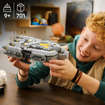 LEGO Star Wars 75445 Anzellan Starship Toy - The Mandalorian and Grogu Model Kit w/ 3 Figures & a Droid Workshop - Birthday Gift for 9+ Year Old Boys, Girls & Fans