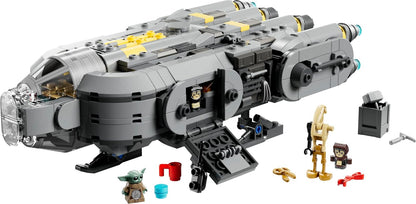 LEGO Star Wars 75445 Anzellan Starship Toy - The Mandalorian and Grogu Model Kit w/ 3 Figures & a Droid Workshop - Birthday Gift for 9+ Year Old Boys, Girls & Fans
