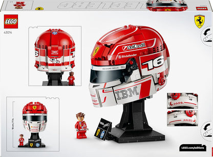 LEGO Editions Scuderia Ferrari HP Helm van Charles Leclerc – F1 Auto Bouwpakket voor Kinderen met Verzamelbare Minifiguur – Displaymodel – Decoratie – Cadeau voor Jongens, Meisjes en Fans 43014