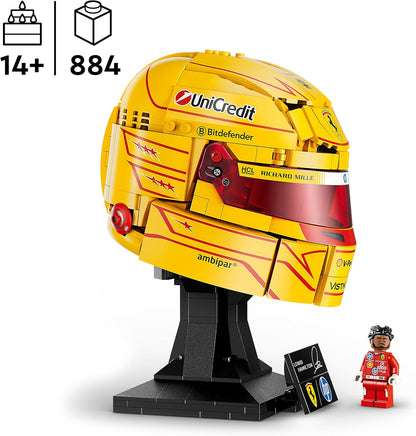 LEGO Editions Scuderia Ferrari HP Helm van Lewis Hamilton – F1 Auto Bouwpakket voor Kinderen met Verzamelbare Minifiguur – Displaymodel – Decoratie – Cadeau voor Jongens, Meisjes en Fans 43022