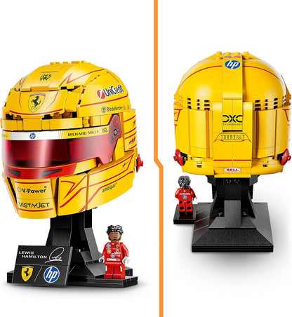 LEGO Editions Scuderia Ferrari HP Helm van Lewis Hamilton – F1 Auto Bouwpakket voor Kinderen met Verzamelbare Minifiguur – Displaymodel – Decoratie – Cadeau voor Jongens, Meisjes en Fans 43022