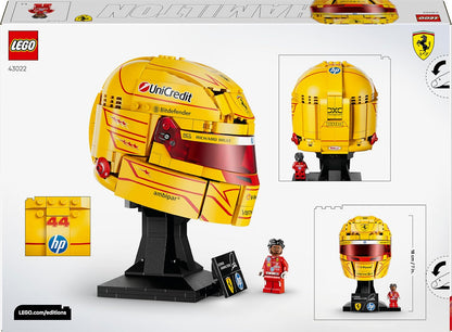 LEGO Editions Scuderia Ferrari HP Helm van Lewis Hamilton – F1 Auto Bouwpakket voor Kinderen met Verzamelbare Minifiguur – Displaymodel – Decoratie – Cadeau voor Jongens, Meisjes en Fans 43022