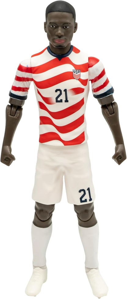 Sockers Banbo Toys 2026 USMNT Tim Weah (Home Jersey) 8" Collectible Soccer Action Figure