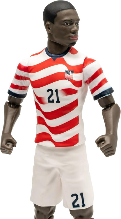 Sockers Banbo Toys 2026 USMNT Tim Weah (Home Jersey) 8" Collectible Soccer Action Figure