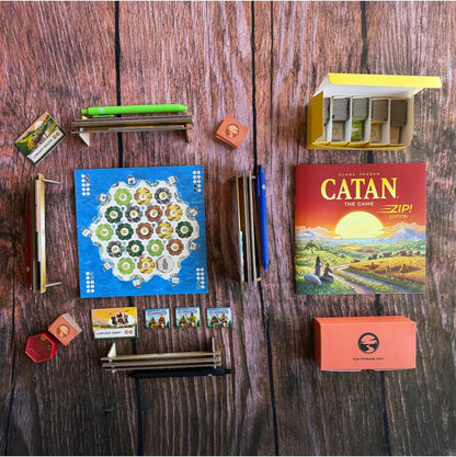 CATAN Zip! Jeu de stratégie de voyage | À partir de 10 ans | 3 à 4 joueurs | 1 heure de temps de jeu