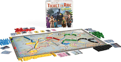 Asmodee | Ticket to Ride Europe | Board Game | Ages 8+ | 2-5 Players | Average Playtime 30-60 Minutes