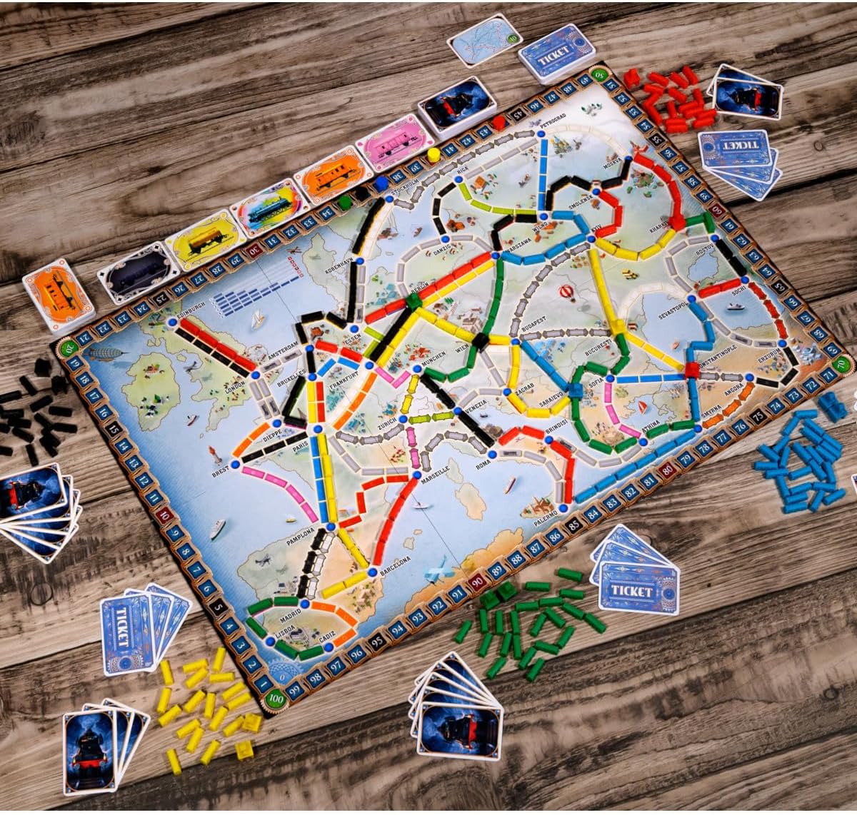 Asmodee | Ticket to Ride Europe | Board Game | Ages 8+ | 2-5 Players | Average Playtime 30-60 Minutes