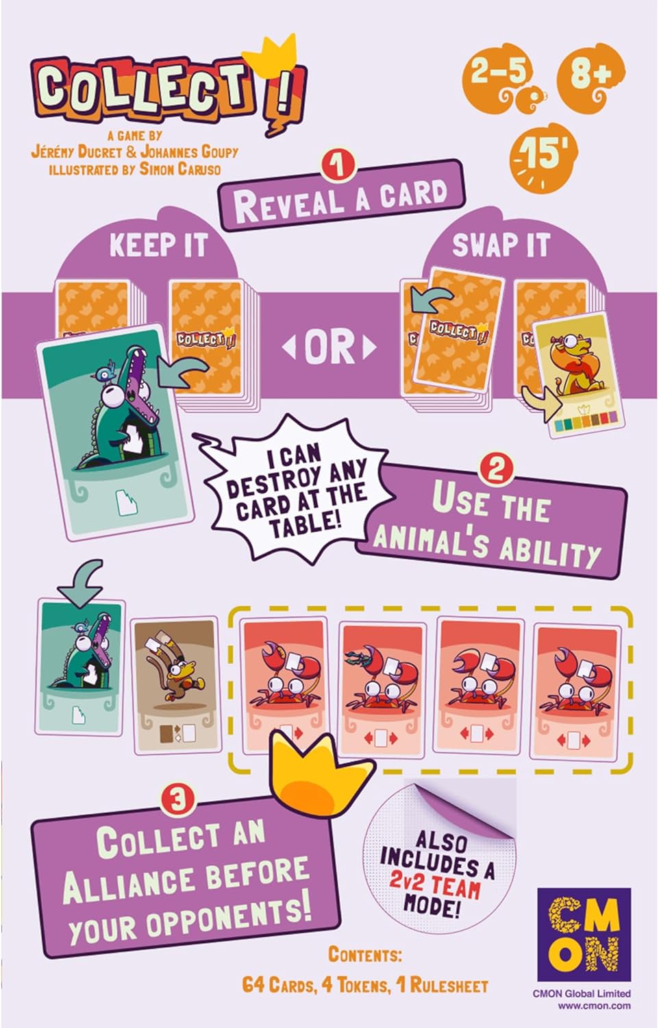 CMON | Collect! | Board Game | Ages 8+ | 2-5 Players | 15 Minutes Playing Time