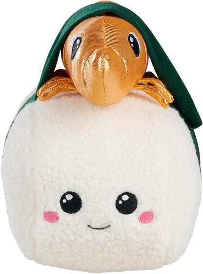Simba Squeezlings Niko Nigiri - Peluche di sushi super morbido (20 cm) con granchio e riso rimovibili, morbido giocattolo in tessuto per neonati e fan a partire da 0 mesi