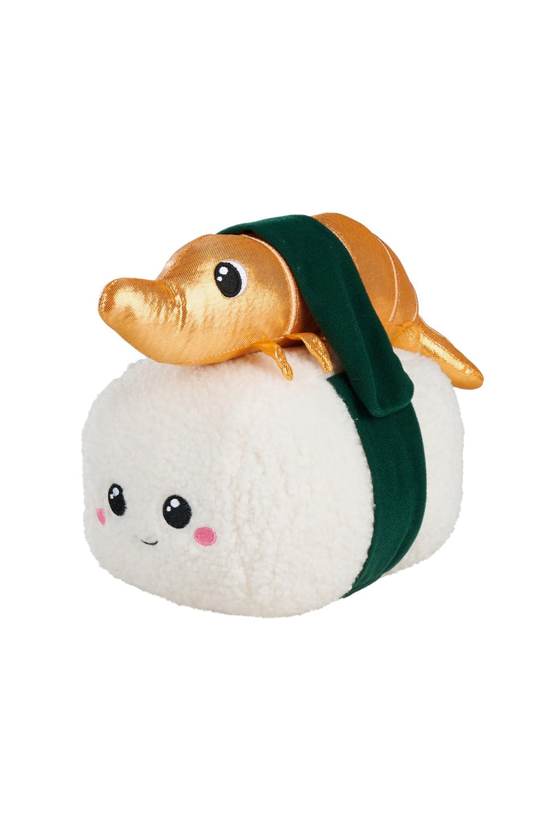 Simba Squeezlings Niko Nigiri - Peluche di sushi super morbido (20 cm) con granchio e riso rimovibili, morbido giocattolo in tessuto per neonati e fan a partire da 0 mesi