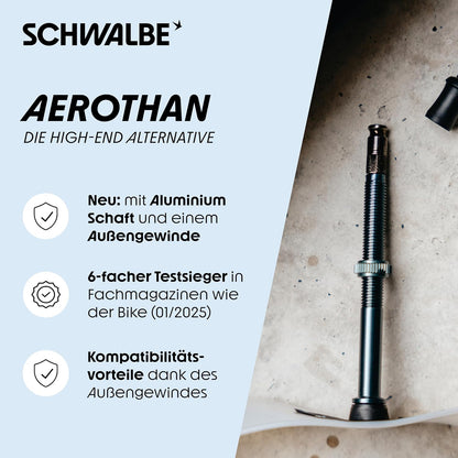 Schwalbe Aerothan Schlauch – Fahrradschläuche für Urban, MTB, Race und Touring Fahrräder – Fahrradschlauch aus TPU – Made in Germany