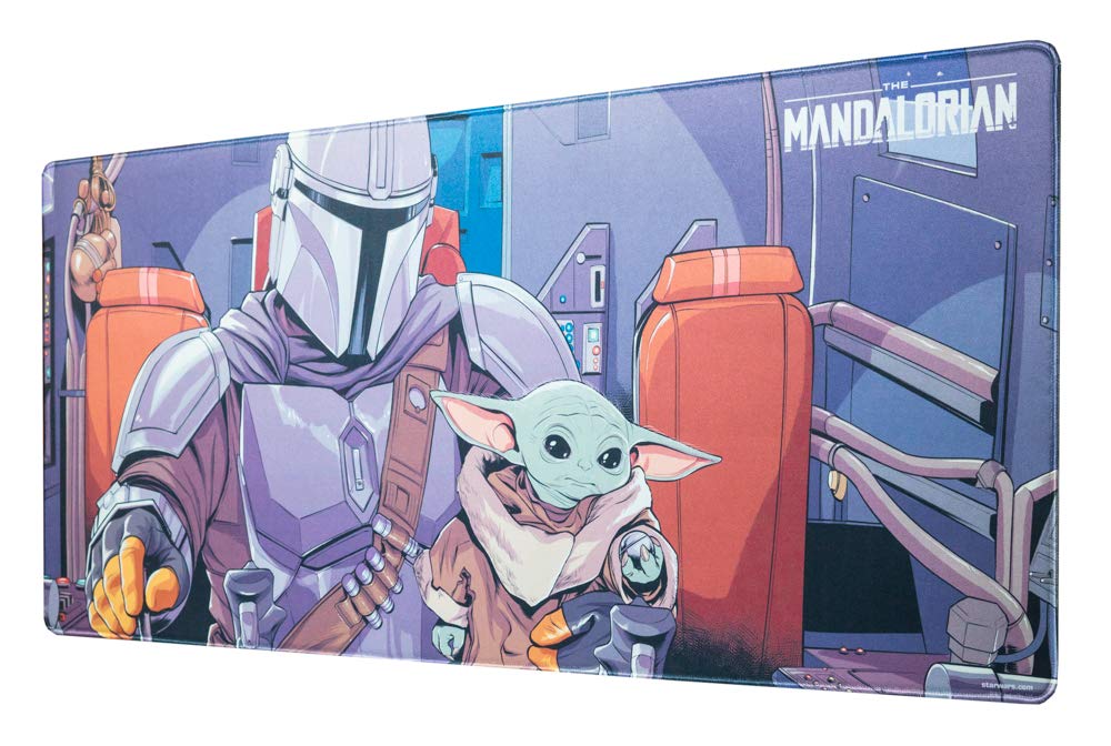 Grupo Erik Gaming Mauspad XXL Star Wars The Mandalorian Gaming Mousepad XXL Baby Yoda Grogu rutschfest und Wasserabweisend Mauspad Groß - Mouse Pad Gaming Schreibtischunterlage PC Zubehör Gaming