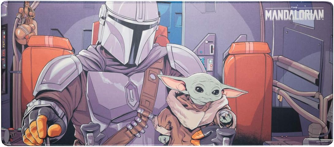 Grupo Erik Gaming Mauspad XXL Star Wars The Mandalorian Gaming Mousepad XXL Baby Yoda Grogu rutschfest und Wasserabweisend Mauspad Groß - Mouse Pad Gaming Schreibtischunterlage PC Zubehör Gaming