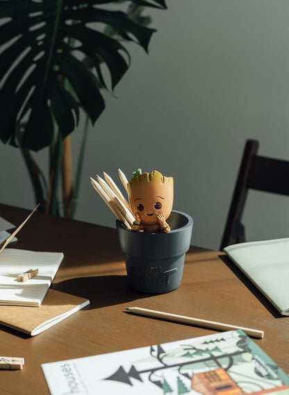 Grupo Erik Portapenne da Scrivania Groot Marvel 3D - Porta Penne Decorativo in Resina con Scomparto Interno | Cancelleria, Marvel Legends - Guardiani della Galassia (9,8 x 16,3 x 9,8 cm