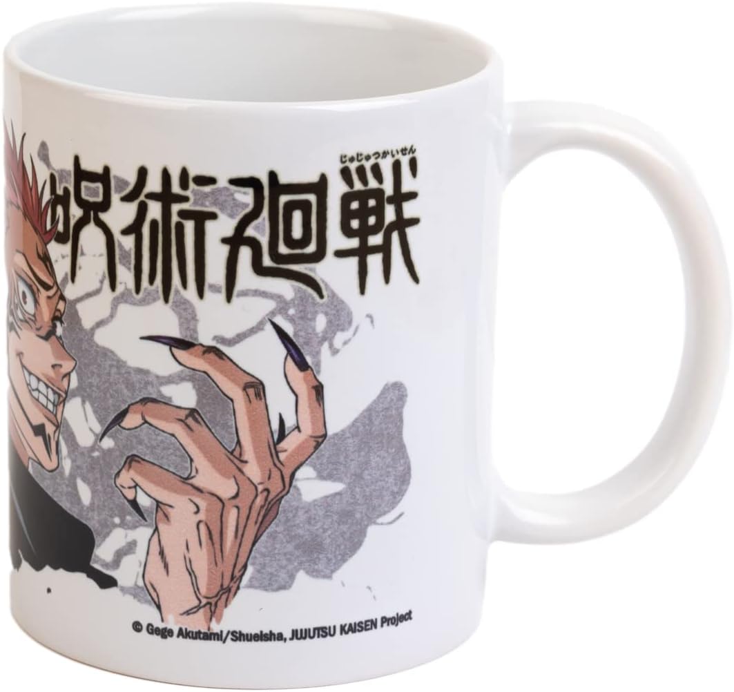 Grupo Erik - Mug Black Jujutsu Kaisen, Anime 350ml | Tasse en Céramique Sous Licence Officielle | Mug Café & Thé, Idée Cadeau Geek, Anniversaire ou Noël