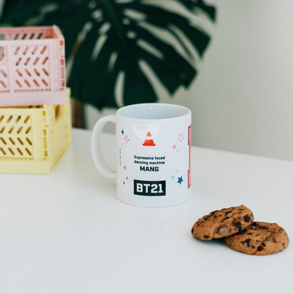 Grupo Erik Tasse Kaffeetasse BT21 Mang Tasse Kaffeetasse BT21 Kaffeebecher - Tasse für Kaffee und Tee - Größe 9,5 cm x 8 cm - Fassungsvermögen 350 ml - Offizielle Lizenz - BT21 Fanartikel
