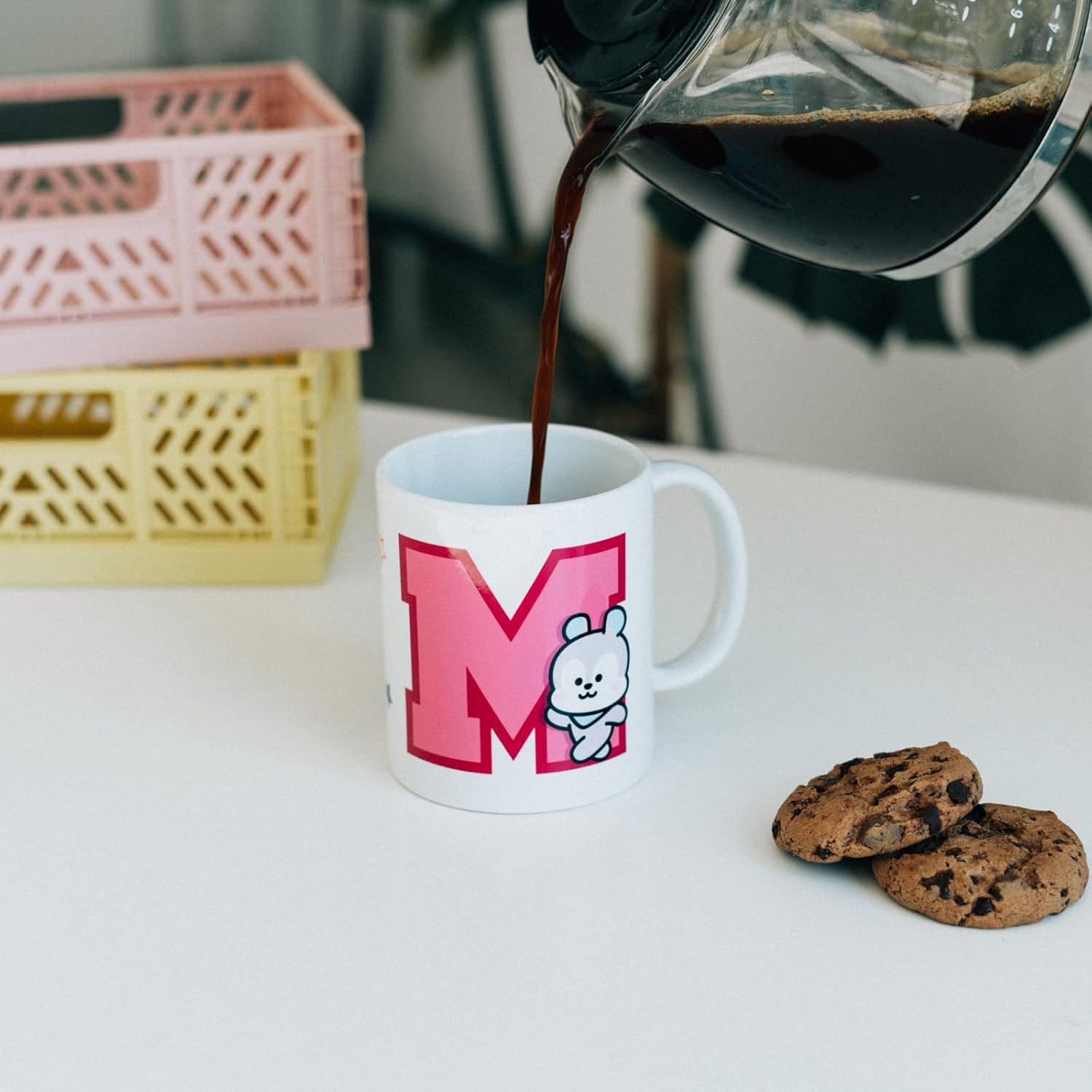 Grupo Erik Tasse Kaffeetasse BT21 Mang Tasse Kaffeetasse BT21 Kaffeebecher - Tasse für Kaffee und Tee - Größe 9,5 cm x 8 cm - Fassungsvermögen 350 ml - Offizielle Lizenz - BT21 Fanartikel