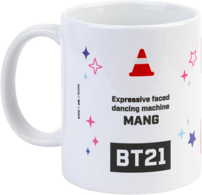 Grupo Erik Tasse Kaffeetasse BT21 Mang Tasse Kaffeetasse BT21 Kaffeebecher - Tasse für Kaffee und Tee - Größe 9,5 cm x 8 cm - Fassungsvermögen 350 ml - Offizielle Lizenz - BT21 Fanartikel
