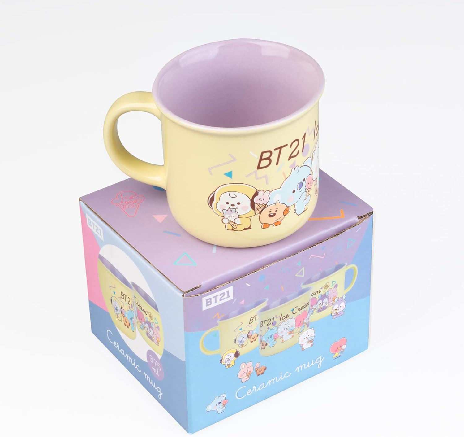 Grupo Erik - Tasse En Céramique BT21 375 ml - Passe Au Micro-Ondes | Mug Café & Thé, Idée Cadeau Geek