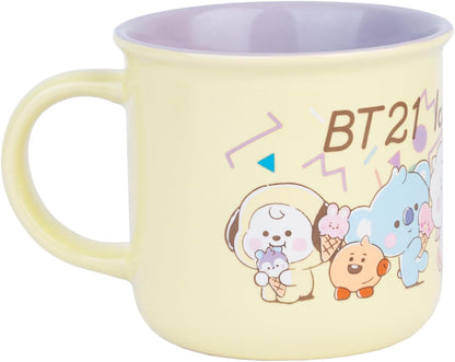 Grupo Erik - Tasse En Céramique BT21 375 ml - Passe Au Micro-Ondes | Mug Café & Thé, Idée Cadeau Geek