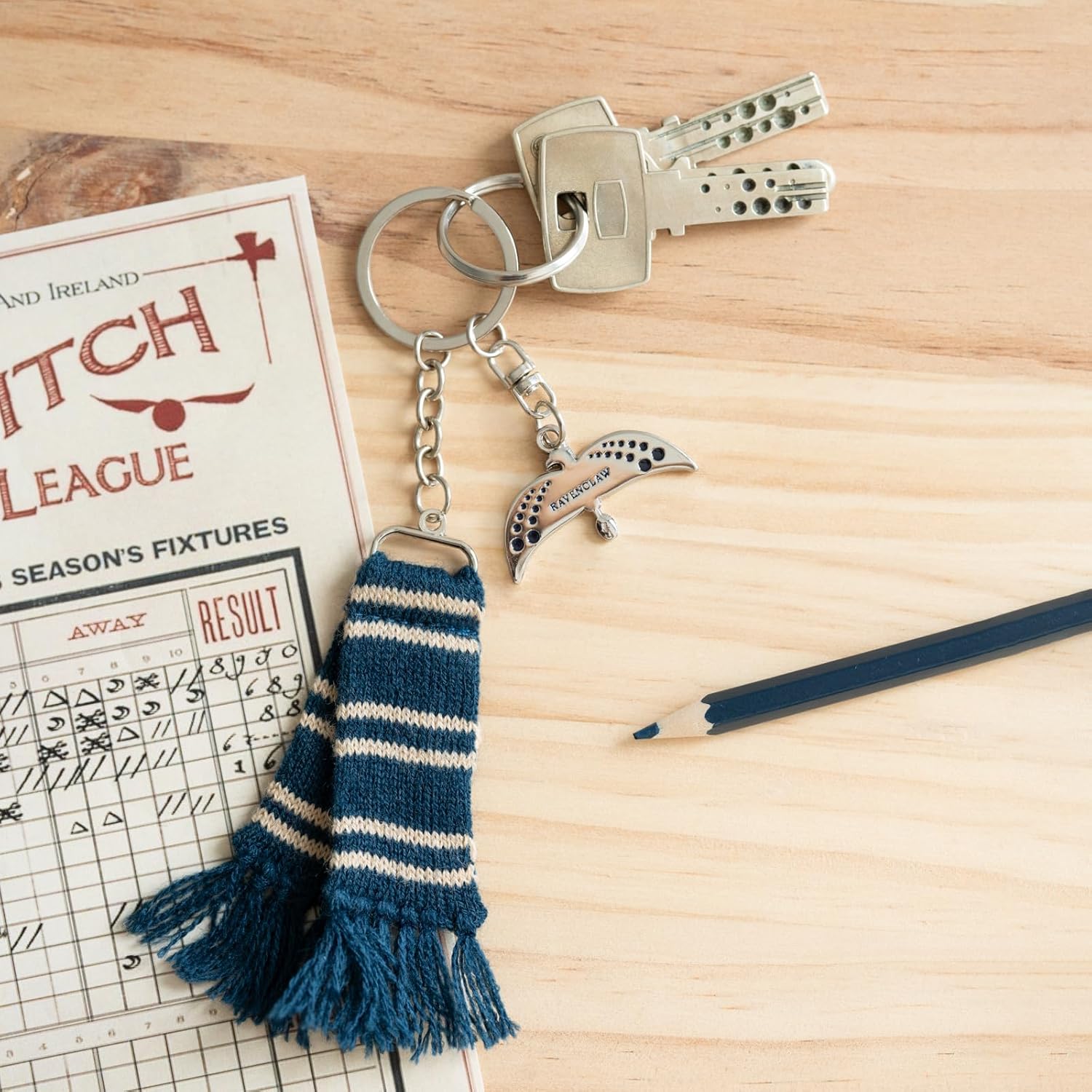 Grupo Erik Schlüsselanhänger Ringe Harry Potter Hogwarts Ravenclaw Schlüsselring - Offizieller Harry Potter Geschenke Fanartikel