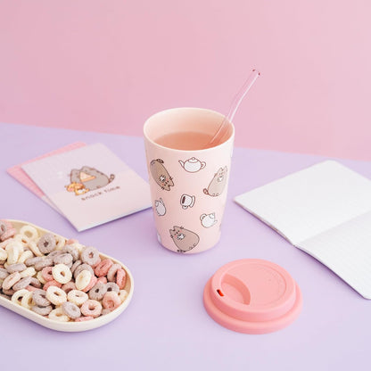 Pusheen Ceramic Mug With Lid 400 Ml